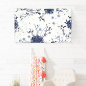 Blauwe bloemen spandoek (Insitu)