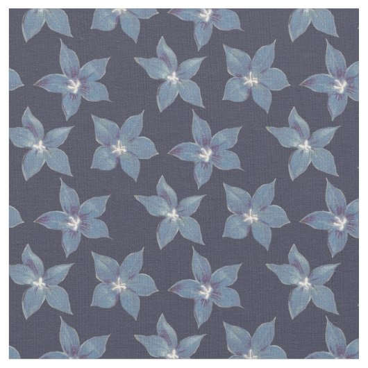 Blauwe bloemen stof (Close Up)