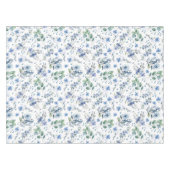 Blauwe bloemen tafelkleed (Voorkant (Horizontaal))