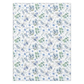 Blauwe bloemen tafelkleed (Voorkant)