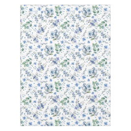 Blauwe bloemen tafelkleed