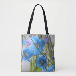 Blauwe bloemen tas