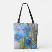 Blauwe bloemen tas (Achterkant)
