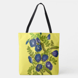 Blauwe bloemen Tas