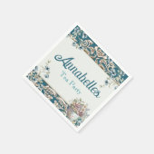  Blauwe Bloemen Tea Party Servet (Hoek)