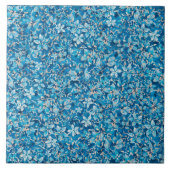 Blauwe bloemen tegeltje (Voorkant)
