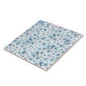 Blauwe bloemen tegeltje (Zijkant)
