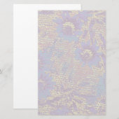 Blauwe bloemen tegen bladcamouflage briefpapier (Voorkant / Achterkant)