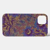 Blauwe bloemen tegen bladcamouflage Case-Mate iPhone case (Achterkant (horizontaal))