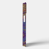 Blauwe bloemen tegen bladcamouflage Case-Mate iPhone case (Achterkant / Rechts)