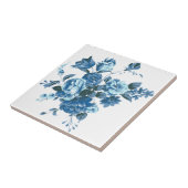 Blauwe bloemen - Tekenkunst Collectie -  - Tegeltje (Zijkant)