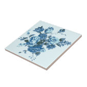Blauwe bloemen - Tekenkunst Collectie -  Tegeltje (Zijkant)