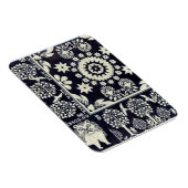 blauwe bloemen textiel magneet (Rechterzijde)