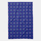 blauwe bloemen theedoek (Verticaal)