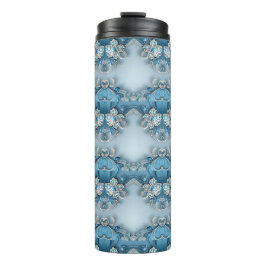 Blauwe Bloemen Thermische Tumbler Thermosbeker