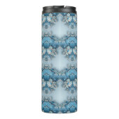 Blauwe  Bloemen Thermische Tumbler Thermosbeker (Achterkant)