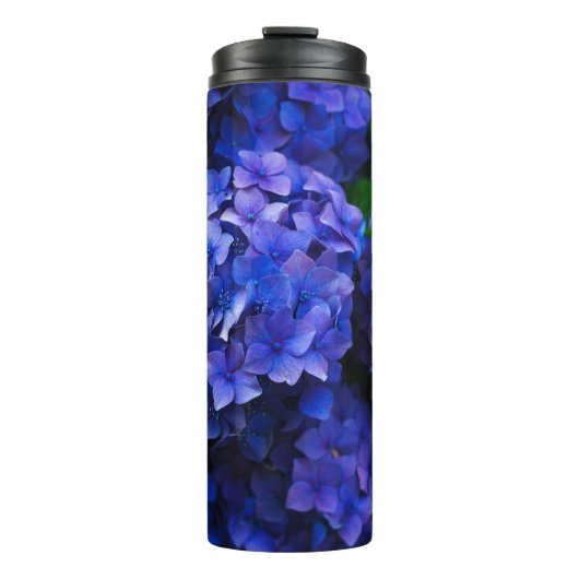 blauwe bloemen thermosbeker (Voorkant)