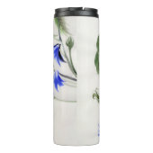 Blauwe bloemen thermosbeker (Achterkant)