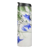 Blauwe bloemen thermosbeker (Geroteerd rechts)