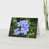 Blauwe Bloemen Tuin Kunst Moederdag kaart (Voorkant)