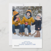 Blauwe Bloemen Vakantie | Foto Vakantiekaart Feestdagenkaart (Achterkant)