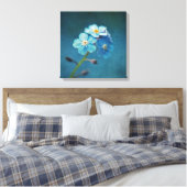 Blauwe Bloemen Vergeet-mij-nietjes Macro Fotografi Canvas Afdruk (Insitu (Slaapkamer))
