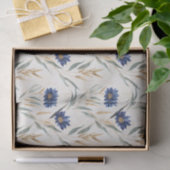 Blauwe Bloemen Verjaardag Tissuepapier (Geschenk)