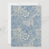 BLAUWE BLOEMEN VINTAGE BRUILOFT SAVE THE DATE (Achterkant)
