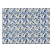 Blauwe Bloemen Vintage Tafelkleed (Voorkant (Horizontaal))