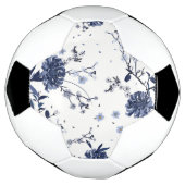 Blauwe bloemen voetbal (Gedraaid)