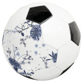 Blauwe bloemen voetbal (Drie kwart)