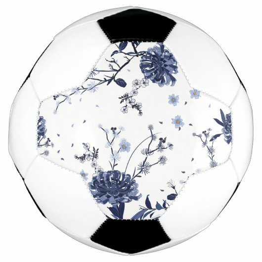Blauwe bloemen voetbal (Voorkant)