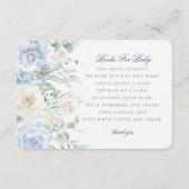 Blauwe bloemen voor Baby in Bloom Hydrangea Informatiekaartje (Voorkant)