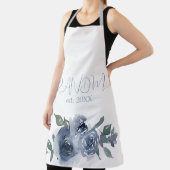 Blauwe bloemen voor oma schort (Insitu)