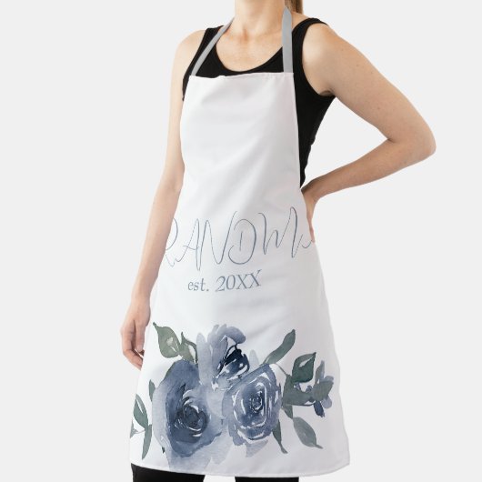 Blauwe bloemen voor oma schort (Insitu)