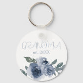 Blauwe bloemen voor oma sleutelhanger (Voorkant)