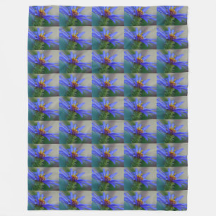 blauwe bloemen weide velden tuin bloemblaadjes wij fleece deken