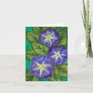 "Blauwe Bloemen" Wenskaart Notitiekaartje