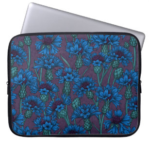 Blauwe bloemen, wilde bloemen laptop sleeve