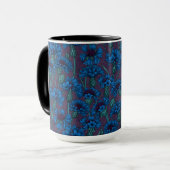 Blauwe bloemen, wilde bloemen mok (Voorkant links)