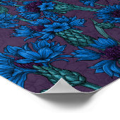 Blauwe bloemen, wilde bloemen poster (Hoek)