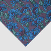 Blauwe bloemen, wilde bloemen tissuepapier (Detail)