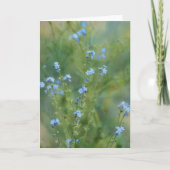 Blauwe Bloemen Wildflower Art Note Kaart (Voorkant)