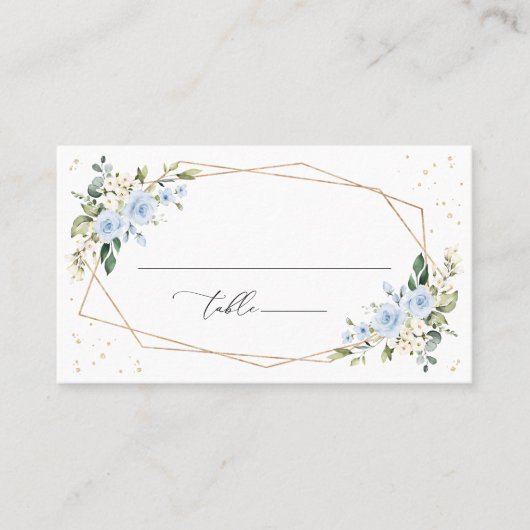 Blauwe bloemen, witte bloemen, Boho, Vrijgezellenf Plaatskaartje (Voorkant)