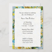 Blauwe bloemen, witte bloemen, Floral Birthday Kaart (Voorkant)