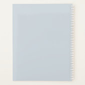 Blauwe Bloemen Witte Vaas Planner (Achterkant)
