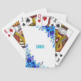 Blauwe Bloemen XONOX Origineel Pokerkaarten
