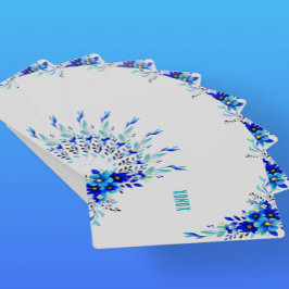 Blauwe Bloemen XONOX Origineel Pokerkaarten