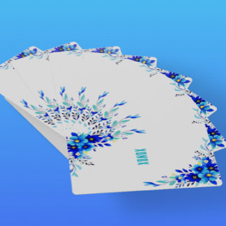 Blauwe Bloemen XONOX Origineel Pokerkaarten