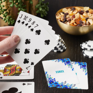 Blauwe Bloemen XONOX Origineel Pokerkaarten